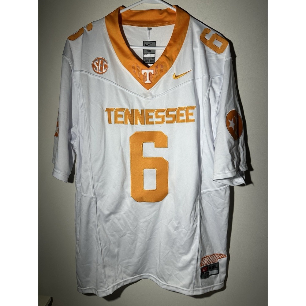 Men's Joey Aguilar #6 Tennessee Volunteers SEC Stitched Nike Jersey 2XL NWT - Picture 3 of 5